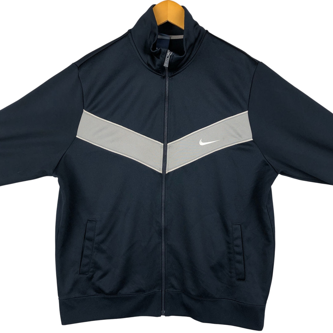Nike Jersey Track Jacket Men's XL polyester navy blue type Vintage Second Hand