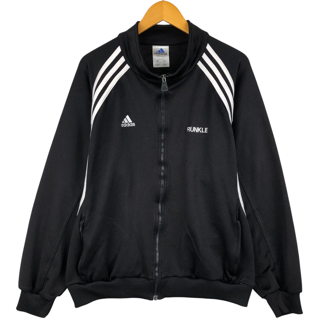 00'S adidas jersey track jacket, men's size L polyester black type Vintage Second Hand