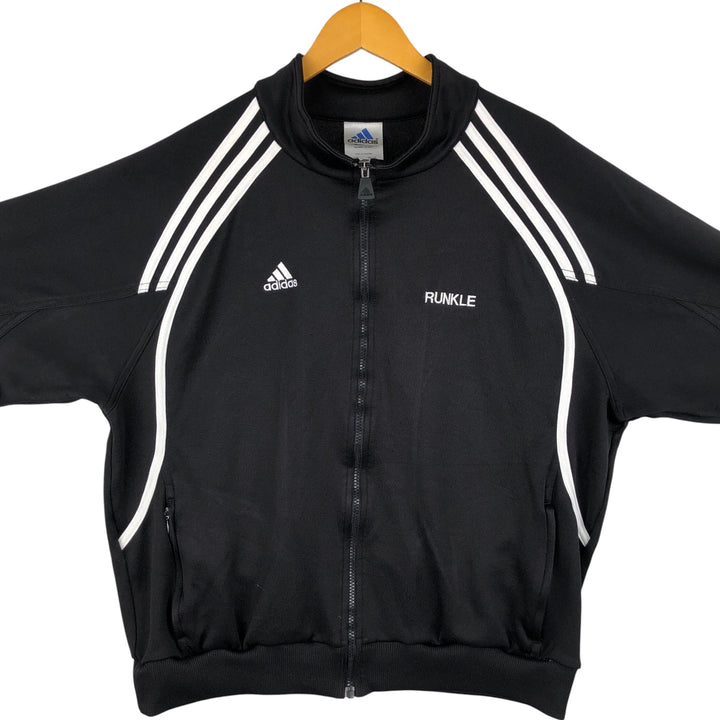 00'S adidas jersey track jacket, men's size L polyester black type Vintage Second Hand