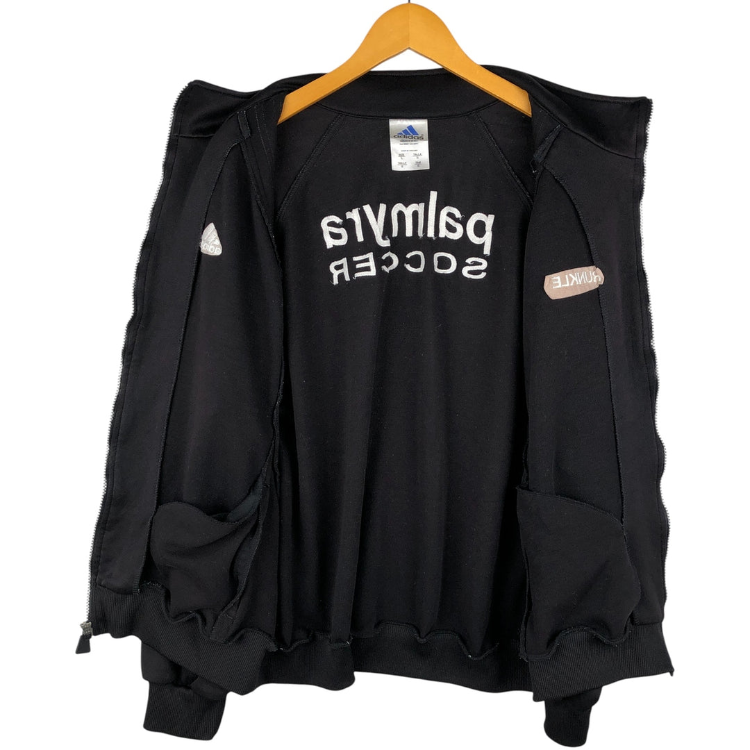 00'S adidas jersey track jacket, men's size L polyester black type Vintage Second Hand