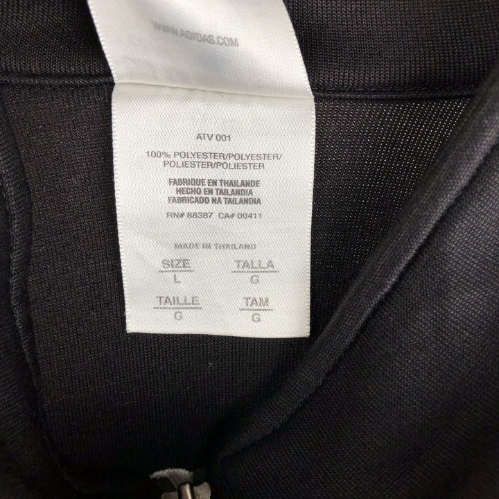 00'S adidas jersey track jacket, men's size L polyester black type Vintage Second Hand