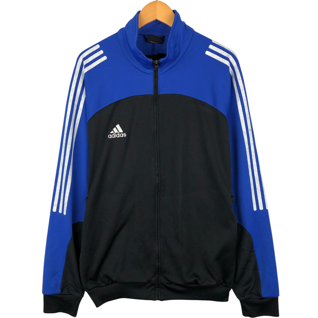 00'S adidas jersey track jacket, men's size L polyester blue type Vintage Second Hand