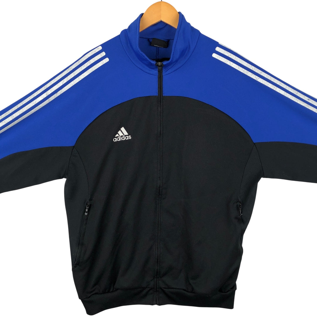 00'S adidas jersey track jacket, men's size L polyester blue type Vintage Second Hand