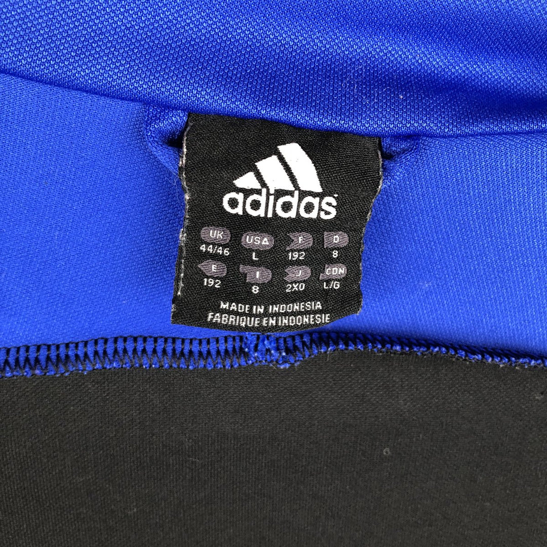 00'S adidas jersey track jacket, men's size L polyester blue type Vintage Second Hand