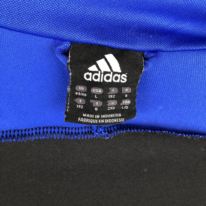 00'S adidas jersey track jacket, men's size L polyester blue type Vintage Second Hand