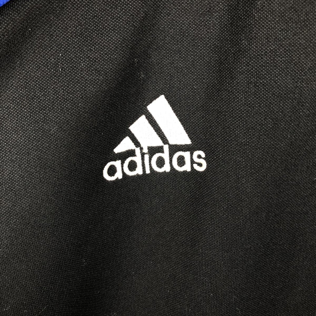 00'S adidas jersey track jacket, men's size L polyester blue type Vintage Second Hand