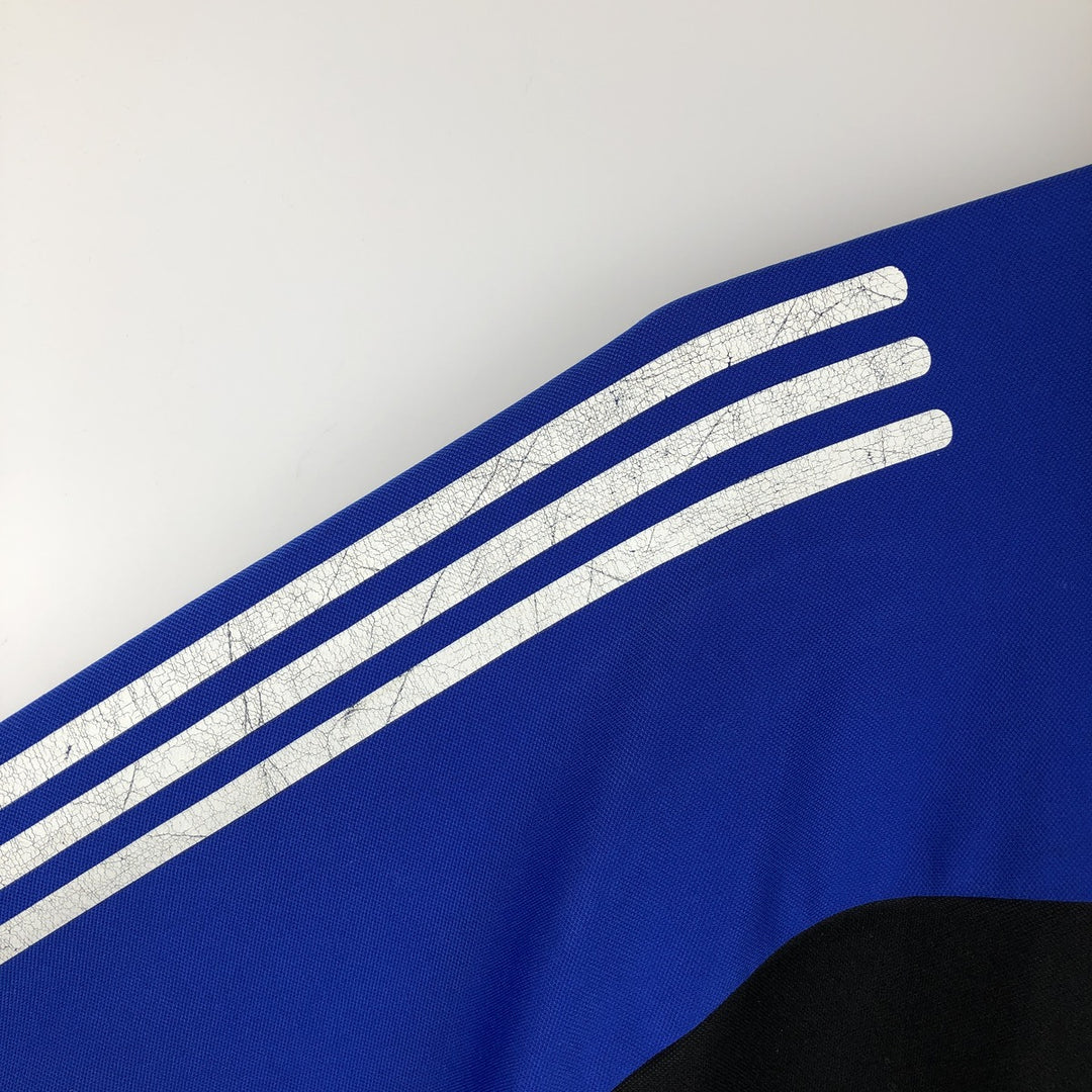 00'S adidas jersey track jacket, men's size L polyester blue type Vintage Second Hand