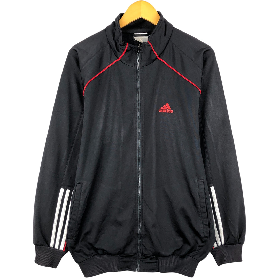 00'S adidas jersey track jacket, men's size L polyester black type Vintage Second Hand