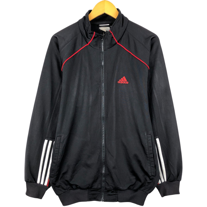 00'S adidas jersey track jacket, men's size L polyester black type Vintage Second Hand