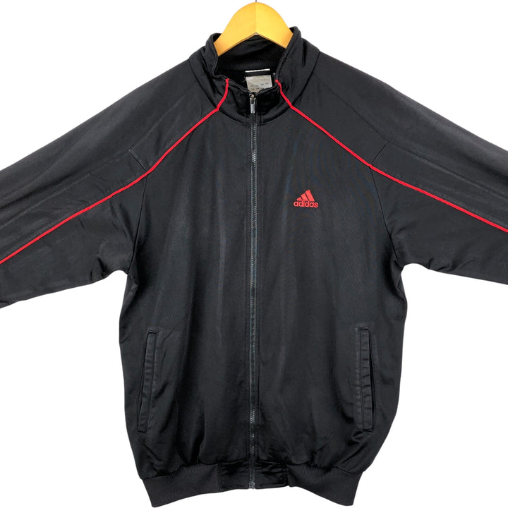 00'S adidas jersey track jacket, men's size L polyester black type Vintage Second Hand
