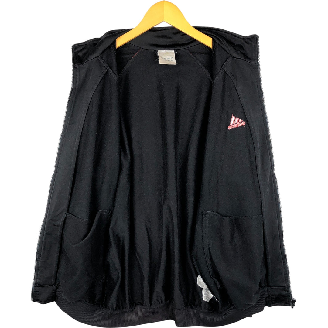 00'S adidas jersey track jacket, men's size L polyester black type Vintage Second Hand