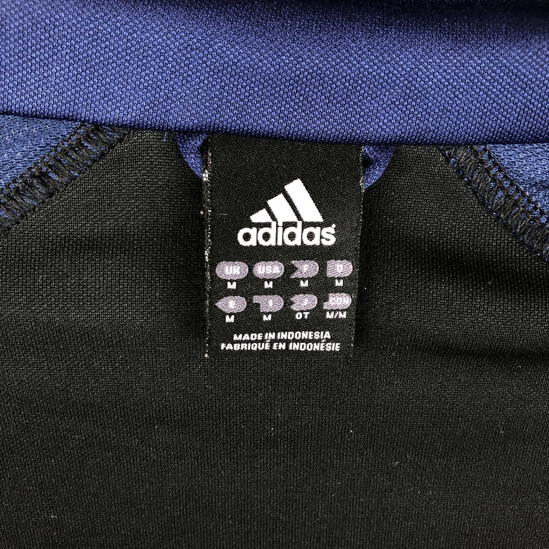 2000'S adidas CLIMALITE Jersey Track Jacket, Men's Size Medium polyester blue type Vintage Second Hand