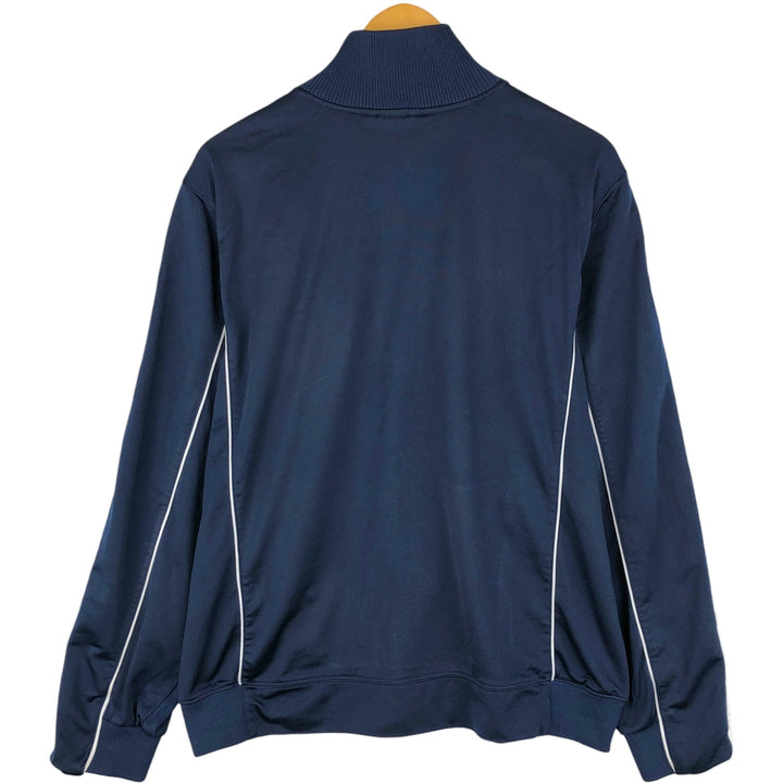 00'S adidas jersey track jacket, men's size L polyester navy blue type Vintage Second Hand