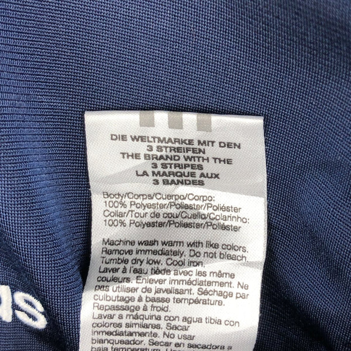 00'S adidas jersey track jacket, men's size L polyester navy blue type Vintage Second Hand