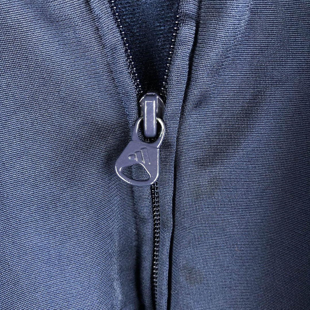 00'S adidas jersey track jacket, men's size L polyester navy blue type Vintage Second Hand