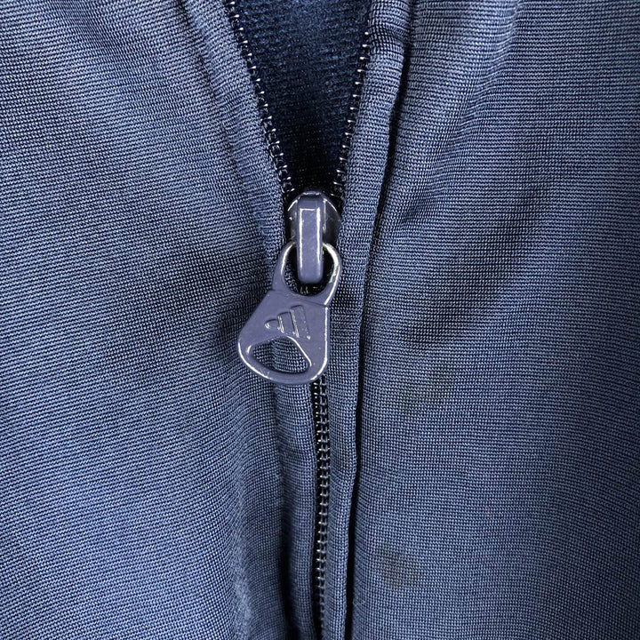 00'S adidas jersey track jacket, men's size L polyester navy blue type Vintage Second Hand