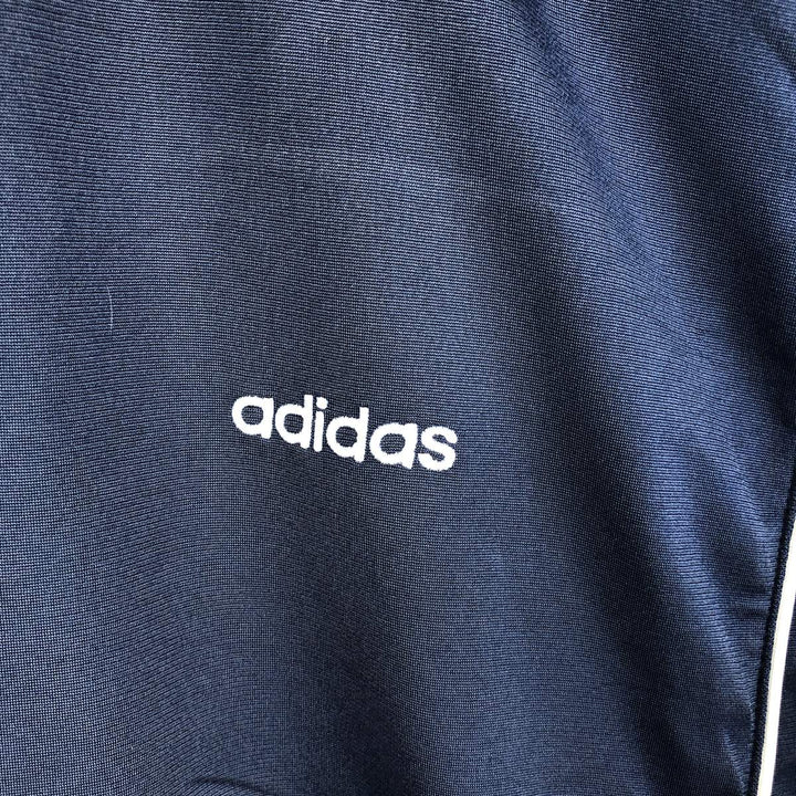 00'S adidas jersey track jacket, men's size L polyester navy blue type Vintage Second Hand
