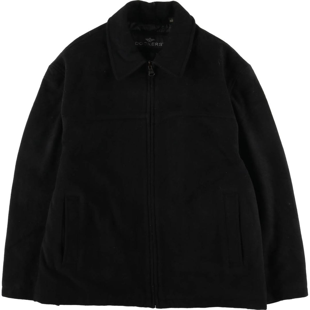 Dockers padded wool sports jacket, men's size L wool black type Vintage Second Hand
