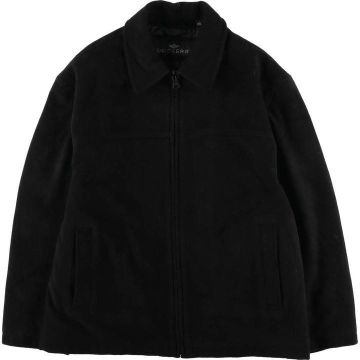 Dockers padded wool sports jacket, men's size L wool black type Vintage Second Hand