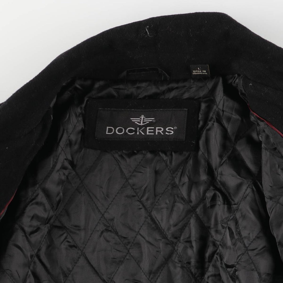 Dockers padded wool sports jacket, men's size L wool black type Vintage Second Hand
