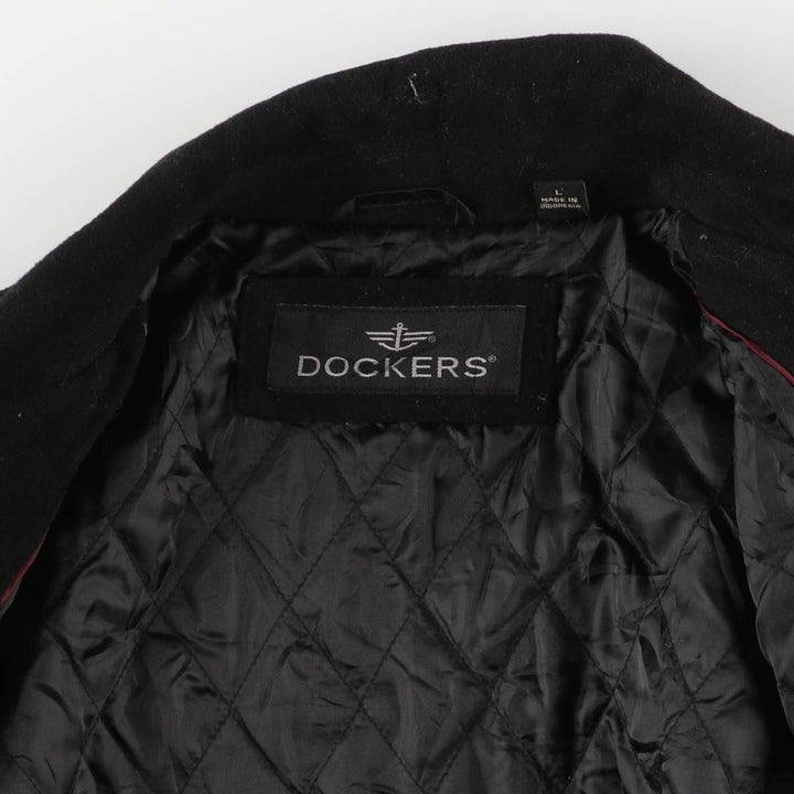 Dockers padded wool sports jacket, men's size L wool black type Vintage Second Hand