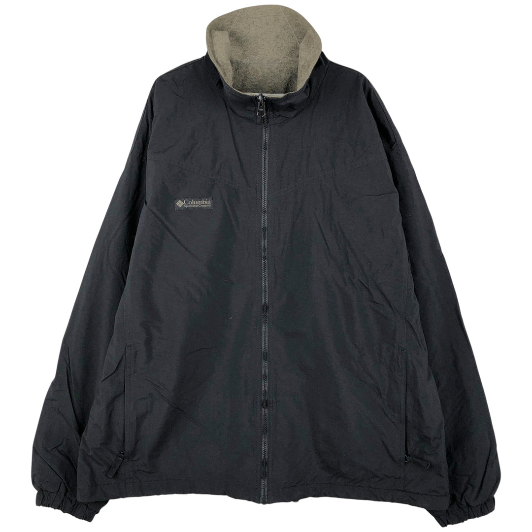 90s-00'S Columbia Men's Padded Puffer Jacket, Size L Nylon black type Vintage Second Hand