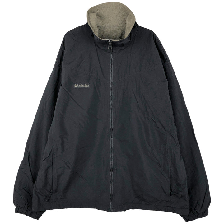 90s-00'S Columbia Men's Padded Puffer Jacket, Size L Nylon black type Vintage Second Hand