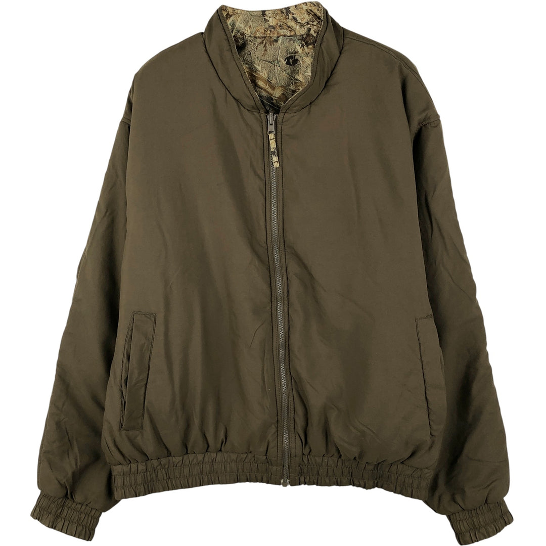 90s-00'S Cabelas Camouflage Pattern Reversible Realtree Camo Padded Puffer Jacket, Men's Size L polyester brown type Vintage Second Hand