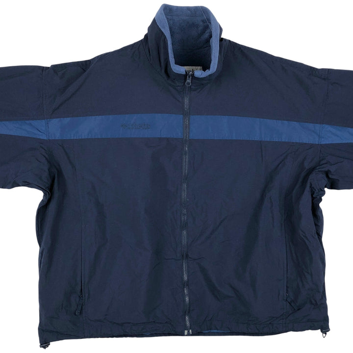 00'S Columbia padded jacket, puffer jacket, men's XL size Nylon Navy blue Vintage Second Hand