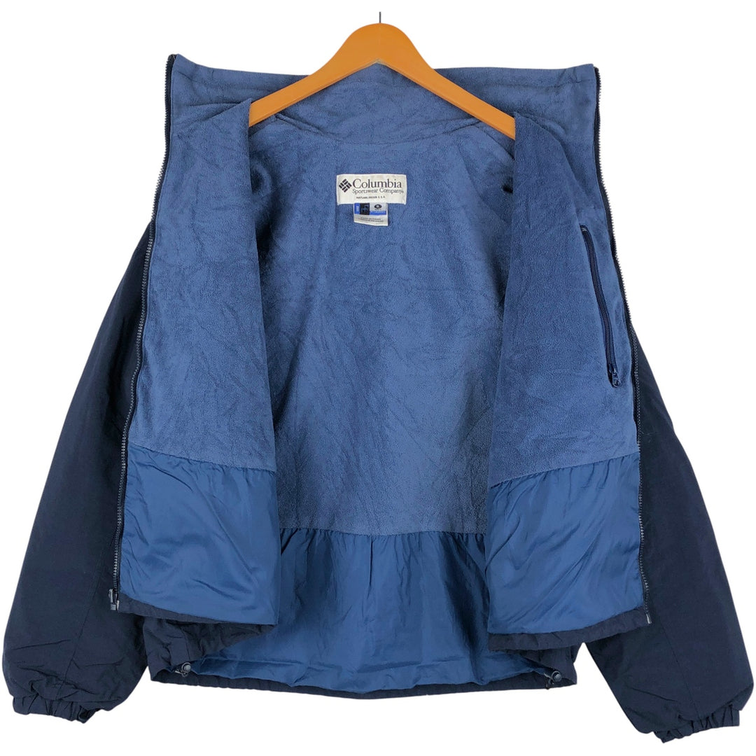 00'S Columbia padded jacket, puffer jacket, men's XL size Nylon Navy blue Vintage Second Hand