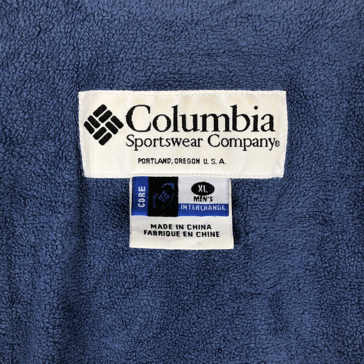 00'S Columbia padded jacket, puffer jacket, men's XL size Nylon Navy blue Vintage Second Hand
