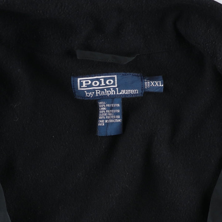 Ralph Lauren POLO by Ralph Lauren padded puffer jacket, men's size XXL polyester black type Vintage Second Hand