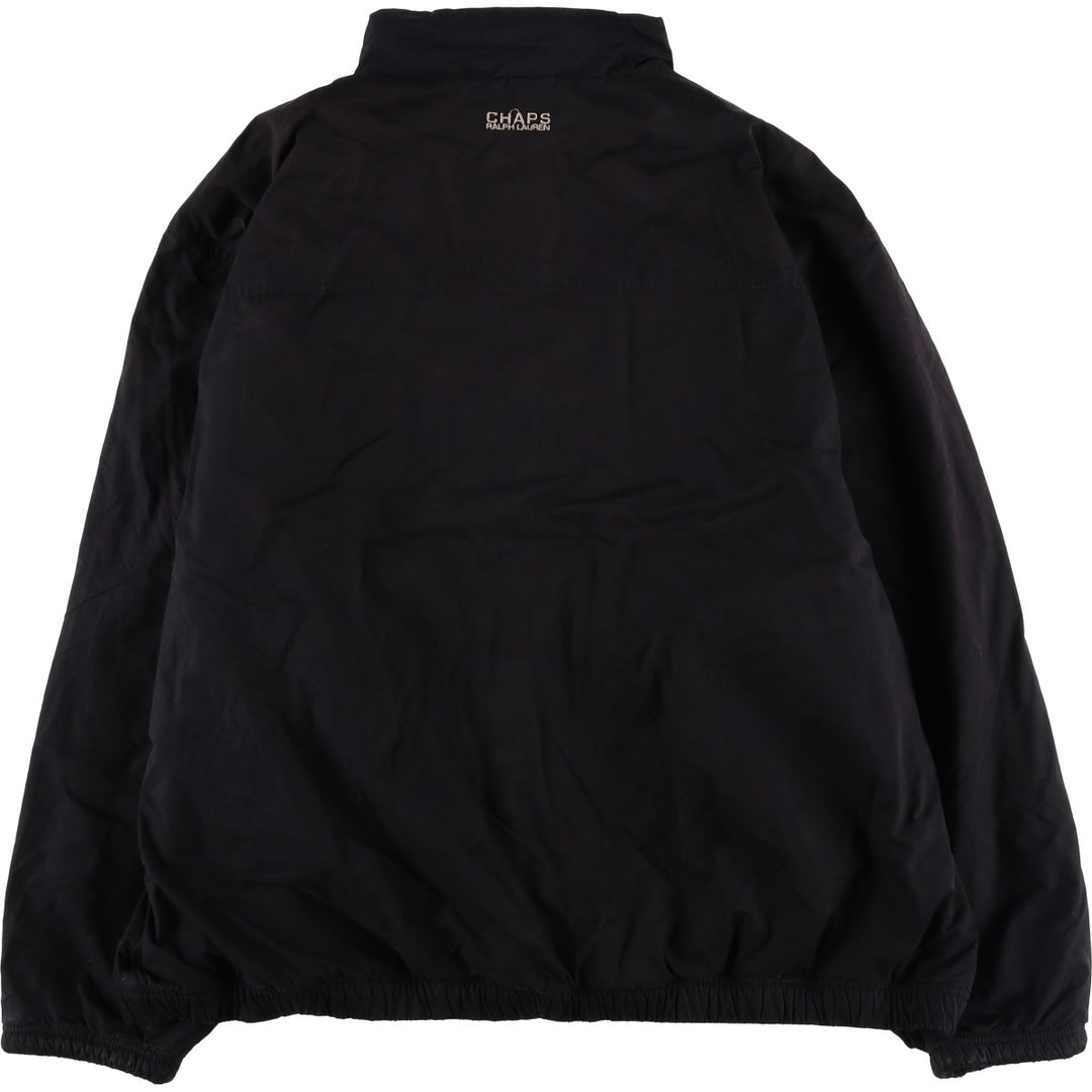 Ralph Lauren CHAPS windbreaker, men's size XXL polyester black type Vintage Second Hand