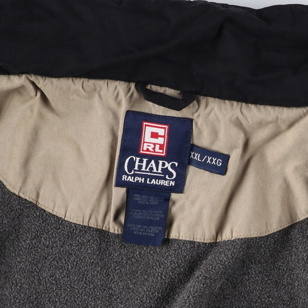 Ralph Lauren CHAPS windbreaker, men's size XXL polyester black type Vintage Second Hand