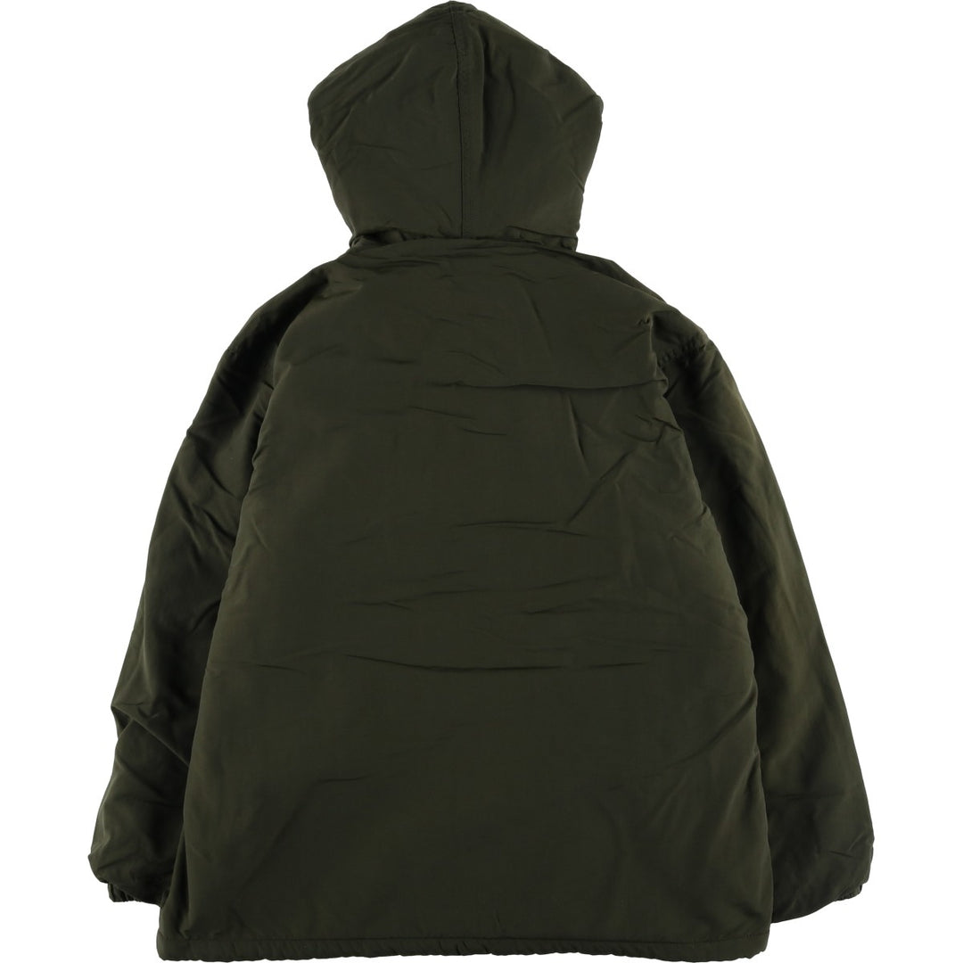 90'S J.Crew Half-Zip Padded Puffer Jacket, Men's Size Small, Vintage Nylon Khaki type Vintage Second Hand