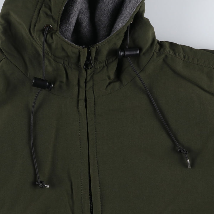 90'S J.Crew Half-Zip Padded Puffer Jacket, Men's Size Small, Vintage Nylon Khaki type Vintage Second Hand