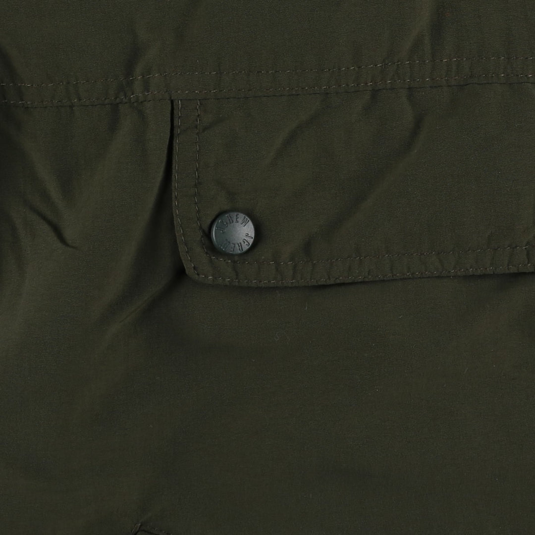 90'S J.Crew Half-Zip Padded Puffer Jacket, Men's Size Small, Vintage Nylon Khaki type Vintage Second Hand