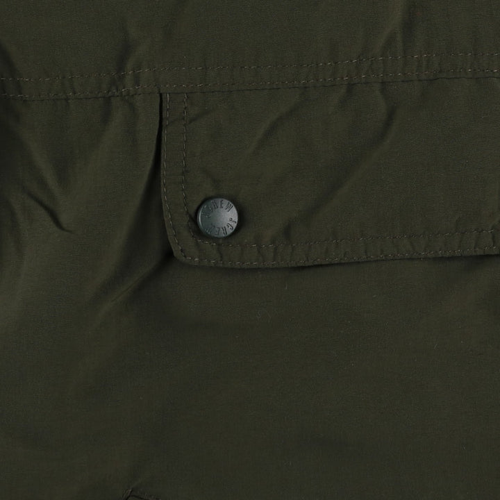 90'S J.Crew Half-Zip Padded Puffer Jacket, Men's Size Small, Vintage Nylon Khaki type Vintage Second Hand