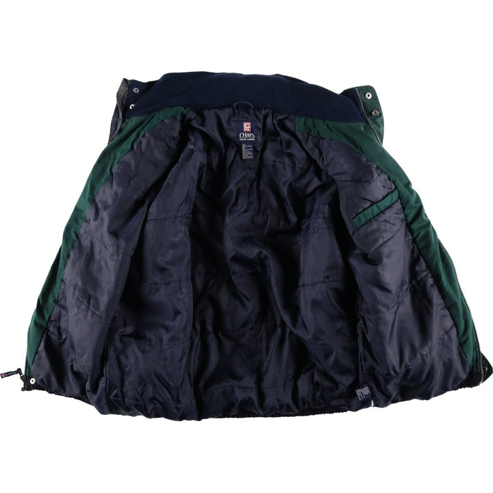 Ralph Lauren CHAPS padded puffer jacket, men's size XL polyester Green type dark green Vintage Second Hand