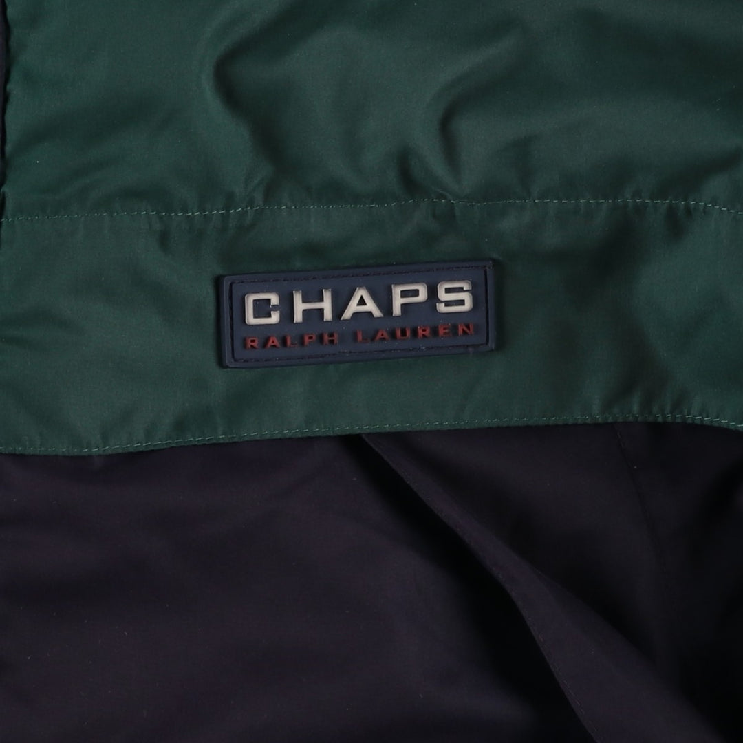 Ralph Lauren CHAPS padded puffer jacket, men's size XL polyester Green type dark green Vintage Second Hand