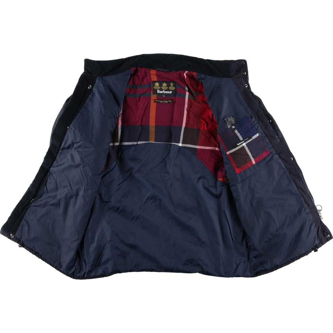 Barbour padded puffer jacket, men's size L polyester black type Vintage Second Hand