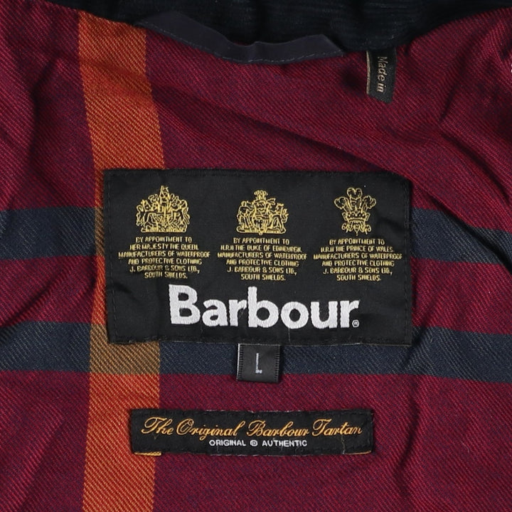 Barbour padded puffer jacket, men's size L polyester black type Vintage Second Hand