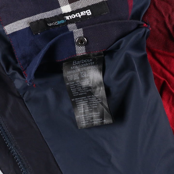 Barbour padded puffer jacket, men's size L polyester black type Vintage Second Hand