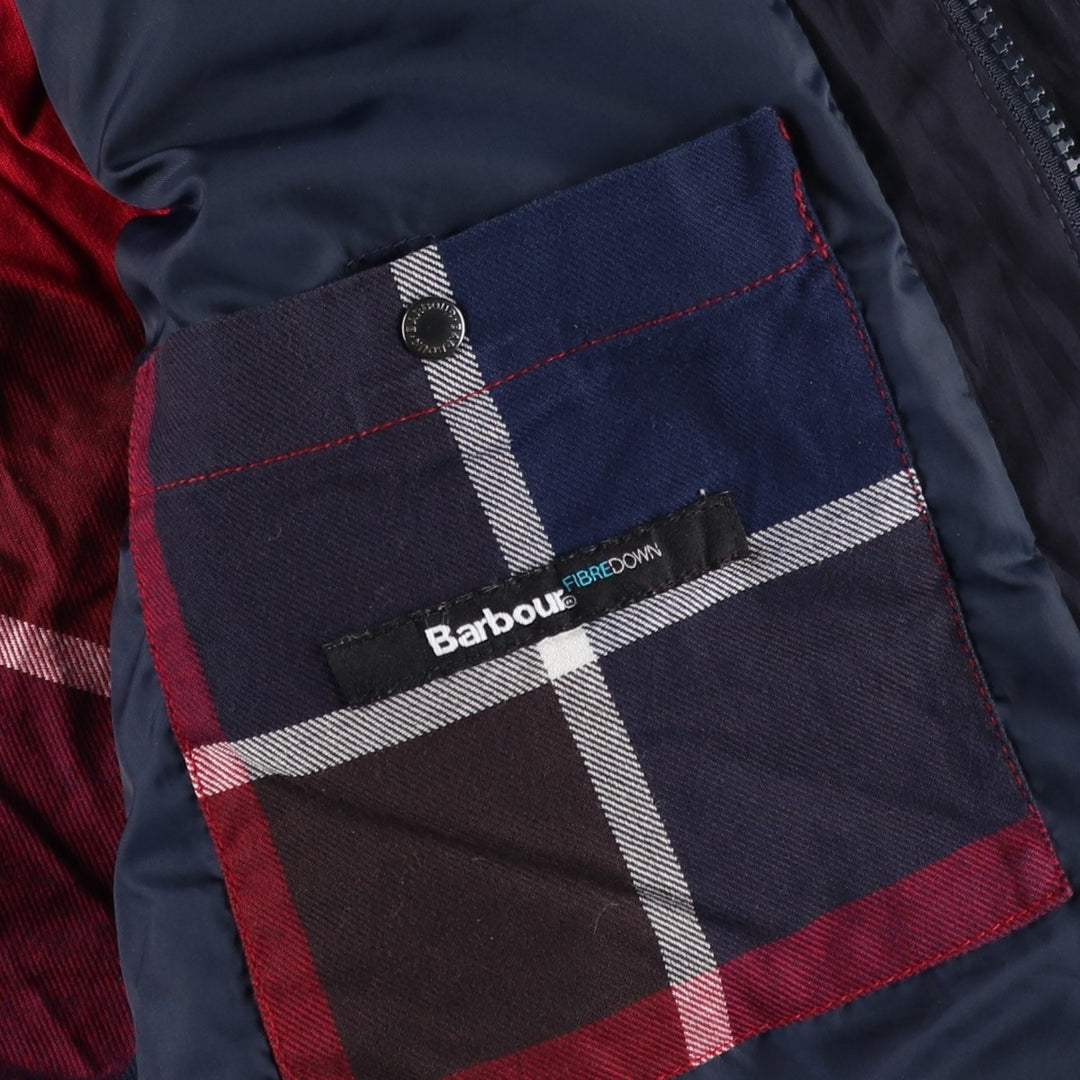 Barbour padded puffer jacket, men's size L polyester black type Vintage Second Hand