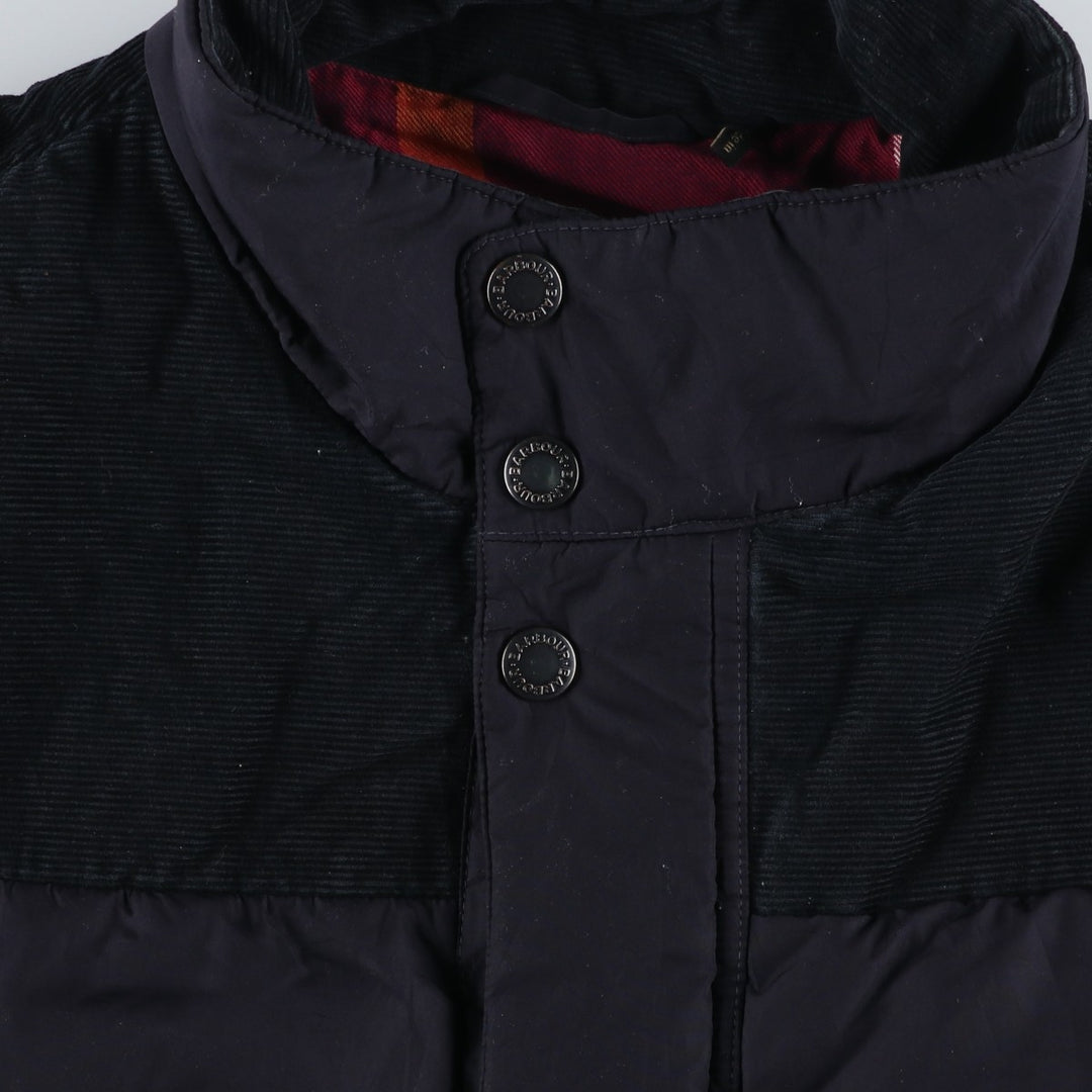 Barbour padded puffer jacket, men's size L polyester black type Vintage Second Hand