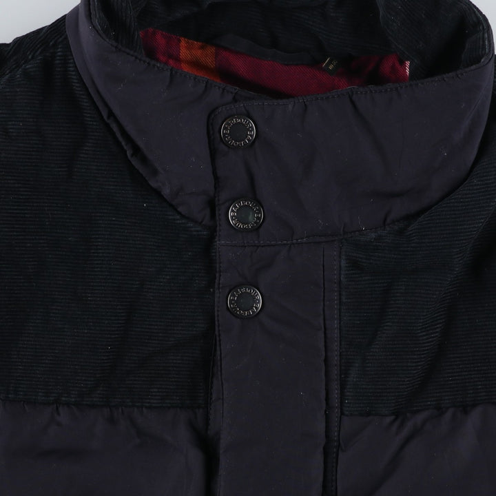 Barbour padded puffer jacket, men's size L polyester black type Vintage Second Hand
