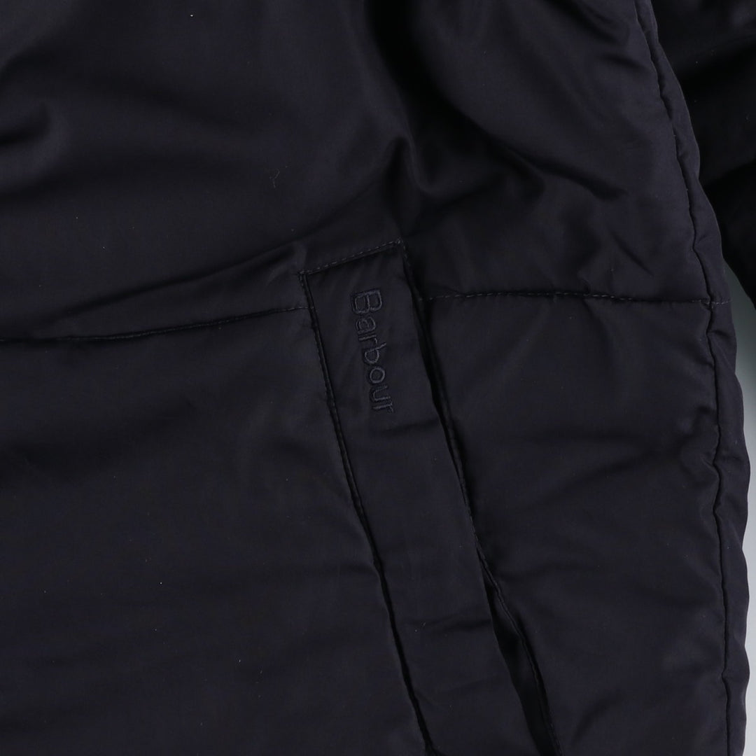 Barbour padded puffer jacket, men's size L polyester black type Vintage Second Hand