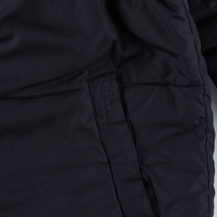 Barbour padded puffer jacket, men's size L polyester black type Vintage Second Hand
