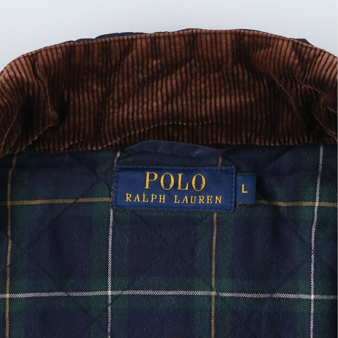 Ralph Lauren POLO RALPH LAUREN quilted puffer jacket, men's size L Nylon navy blue type Vintage Second Hand