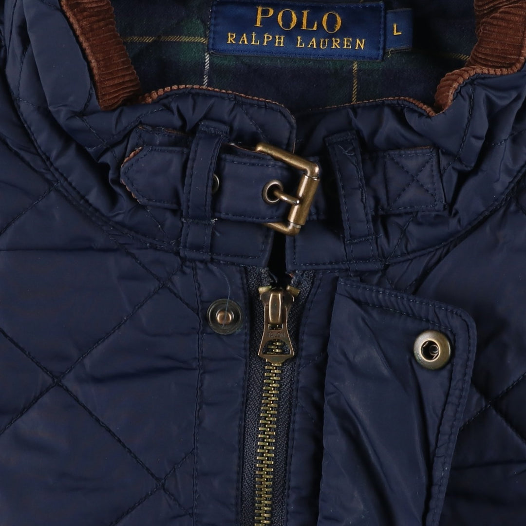 Ralph Lauren POLO RALPH LAUREN quilted puffer jacket, men's size L Nylon navy blue type Vintage Second Hand